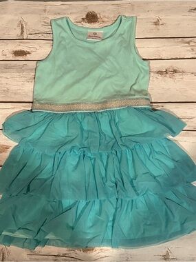 Hanna aqua tulle tank dress play for faint stains on top 110